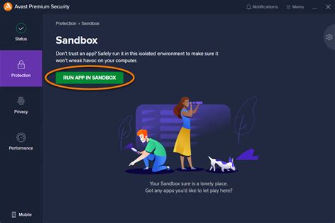 sandbox avast